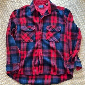 Red and Black Plaid Men's Shirt